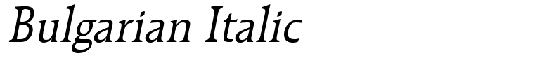 Bulgarian Italic