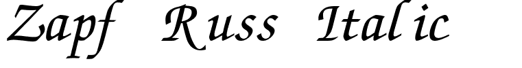 Zapf Russ Italic