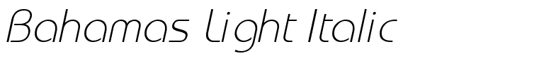 Bahamas Light Italic