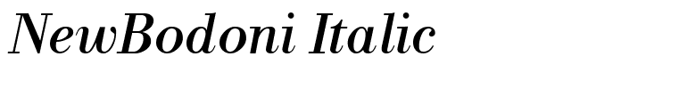 NewBodoni Italic