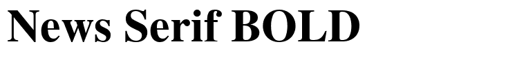 News Serif BOLD