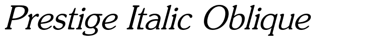 Prestige Italic Oblique