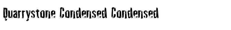 Quarrystone Condensed Condensed