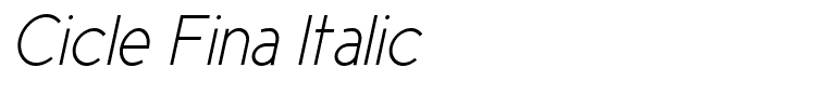 Cicle Fina Italic