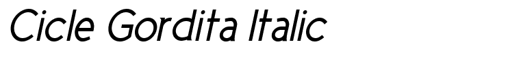 Cicle Gordita Italic