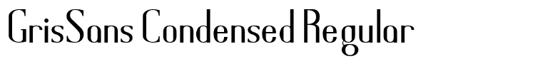 GrisSans Condensed Regular