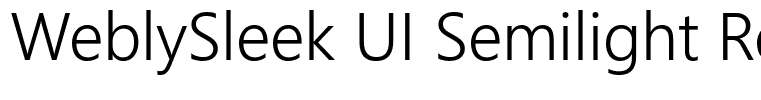 WeblySleek UI Semilight Regular