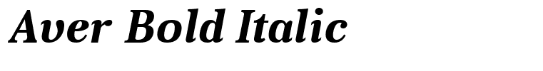 Aver Bold Italic