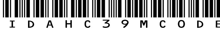 IDAHC39M Code 39 Barcode Regular