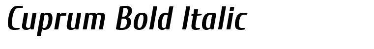 Cuprum Bold Italic