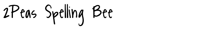 2Peas Spelling Bee