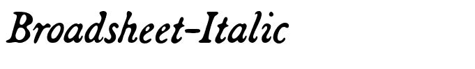 Broadsheet-Italic