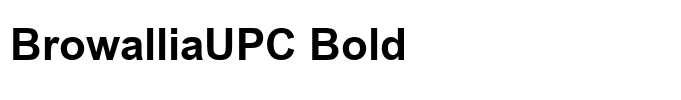 BrowalliaUPC Bold