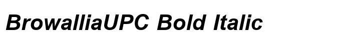 BrowalliaUPC Bold Italic