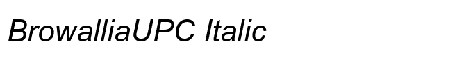 BrowalliaUPC Italic