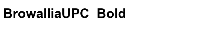 BrowalliaUPC  Bold