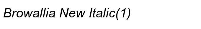 Browallia New Italic(1)