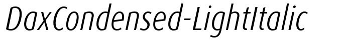 DaxCondensed-LightItalic