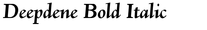 Deepdene Bold Italic