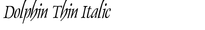 Dolphin Thin Italic