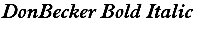 DonBecker Bold Italic