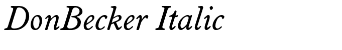 DonBecker Italic