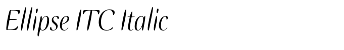 Ellipse ITC Italic