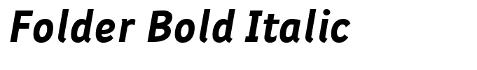 Folder Bold Italic