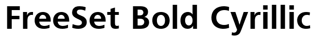 FreeSet Bold Cyrillic