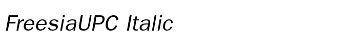 FreesiaUPC Italic