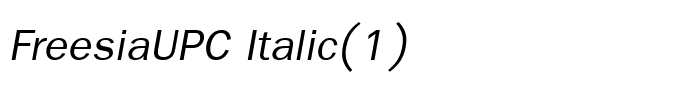 FreesiaUPC Italic(1)