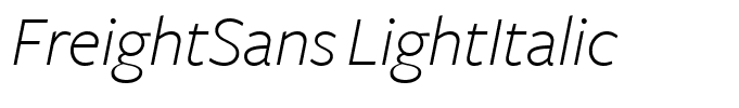 FreightSans LightItalic