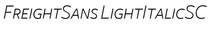 FreightSans LightItalicSC