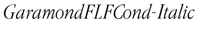 GaramondFLFCond-Italic