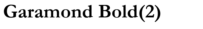 Garamond Bold(2)