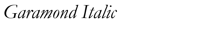 Garamond Italic