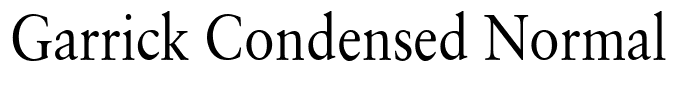 Garrick Condensed Normal