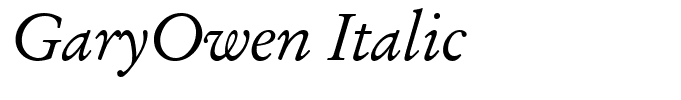 GaryOwen Italic