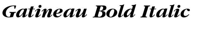 Gatineau Bold Italic