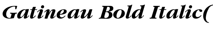 Gatineau Bold Italic(1)