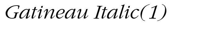 Gatineau Italic(1)