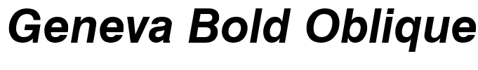 Geneva Bold Oblique