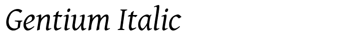 Gentium Italic