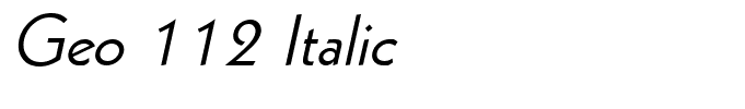 Geo 112 Italic