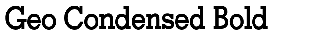 Geo Condensed Bold