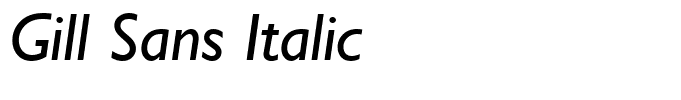 Gill Sans Italic