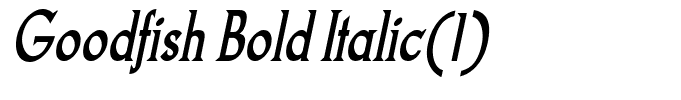 Goodfish Bold Italic(1)