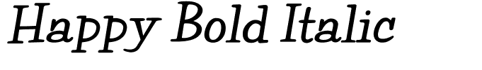 Happy Bold Italic