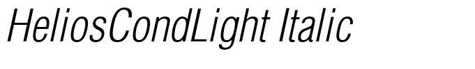 HeliosCondLight Italic