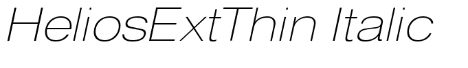 HeliosExtThin Italic